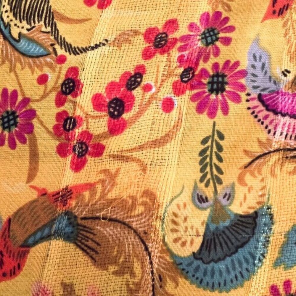 Kaftan Kimono Robe Coverup Colorful birds of paradise - Picture 6 of 8